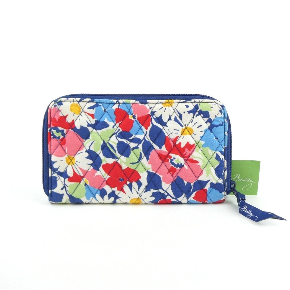 Vera Bradley Summer Cottage Zip Around Wristlet Wallet
